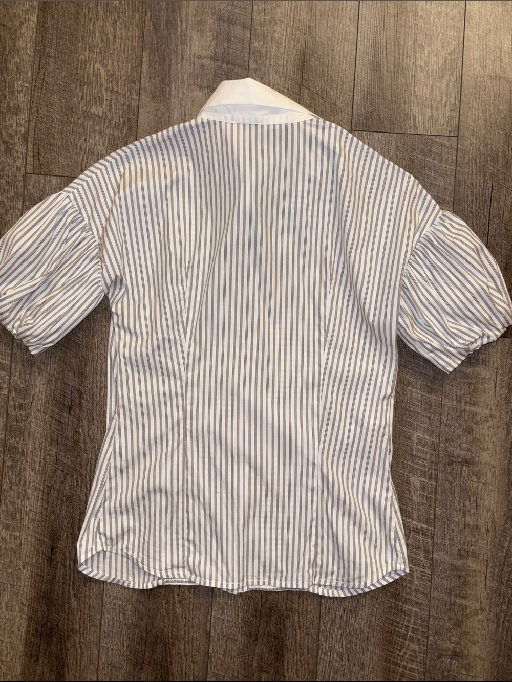 Red Valentino Pleated Puff Sleeve Blouse - Picture 4 of 5